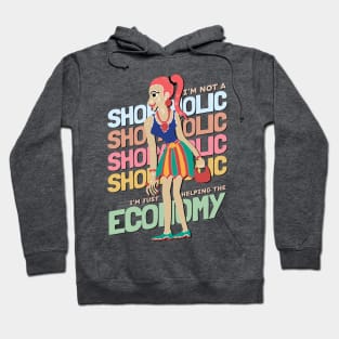 Retro Shopaholic Girl Hoodie